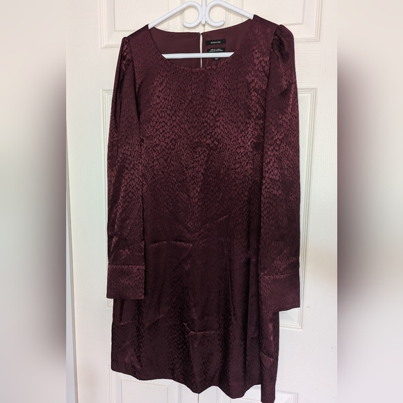 RW & Co.- Longsleeve Wine-coloured dress, Sz 10. - Picture 1 of 2